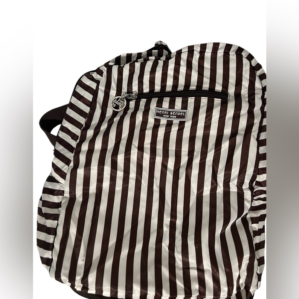 Henri Bendel Packable Stripped backpack EUC